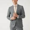 Slim Fit Prince Of Wales Check Suit Jacket -Marksandspencer Sale Store SD 03 T15 1831F T0 X EC 0