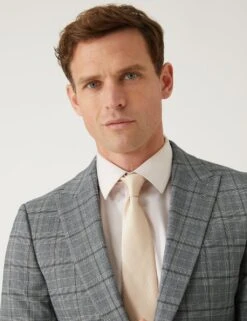 Slim Fit Prince Of Wales Check Suit Jacket -Marksandspencer Sale Store SD 03 T15 1831F T0 X EC 2