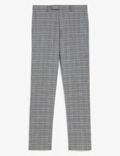 Slim Fit Prince Of Wales Check Suit Trousers -Marksandspencer Sale Store SD 03 T15 1832F T0 X EC 90