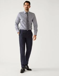 Tailored Fit Pure Wool Suit Trousers