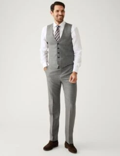 Regular Fit Pure Wool Check Waistcoat -Marksandspencer Sale Store SD 03 T15 2333C T0 X EC 1