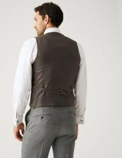 Regular Fit Pure Wool Check Waistcoat -Marksandspencer Sale Store SD 03 T15 2333C T0 X EC 3