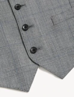 Regular Fit Pure Wool Check Waistcoat -Marksandspencer Sale Store SD 03 T15 2333C T0 X EC 6