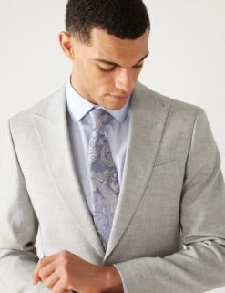 Tailored Fit Italian Linen Miracle™ Suit Jacket -Marksandspencer Sale Store SD 03 T15 3369T T0 X EC 2