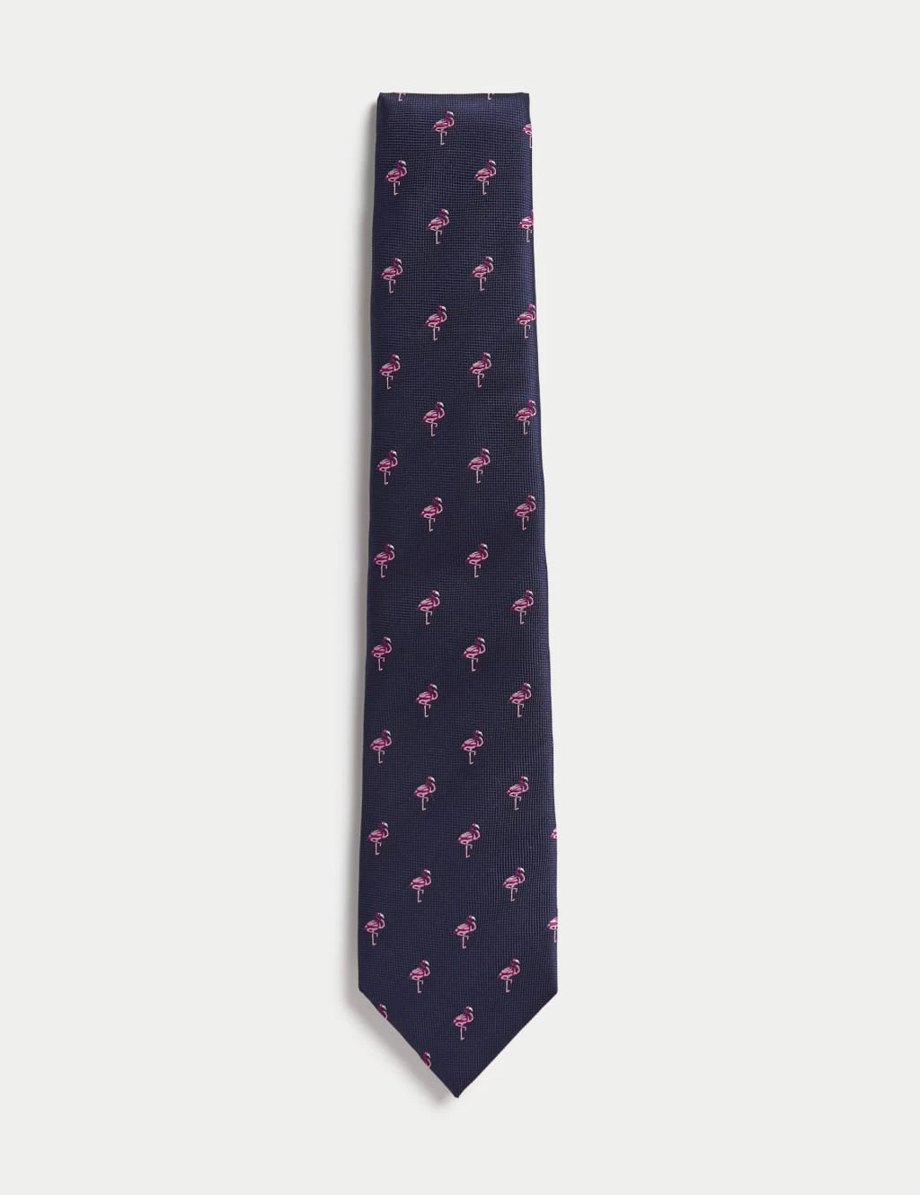 Flamingo Print Pure Silk Tie 1 Flamingo Print Pure Silk Tie