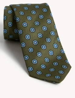 Pure Silk Printed Medallion Tie