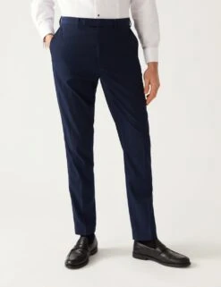 Navy Slim Fit Stretch Suit Trousers -Marksandspencer Sale Store SD 03 T15 8128F F0 X EC 1