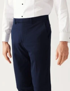 Navy Slim Fit Stretch Suit Trousers -Marksandspencer Sale Store SD 03 T15 8128F F0 X EC 2