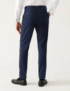 Navy Slim Fit Stretch Suit Trousers -Marksandspencer Sale Store SD 03 T15 8128F F0 X EC 3