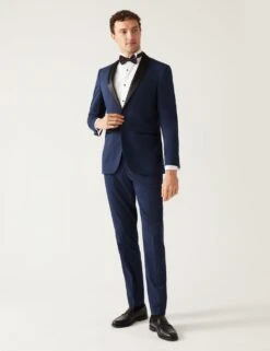 Navy Slim Fit Stretch Suit Trousers -Marksandspencer Sale Store SD 03 T15 8128F F0 X EC 4