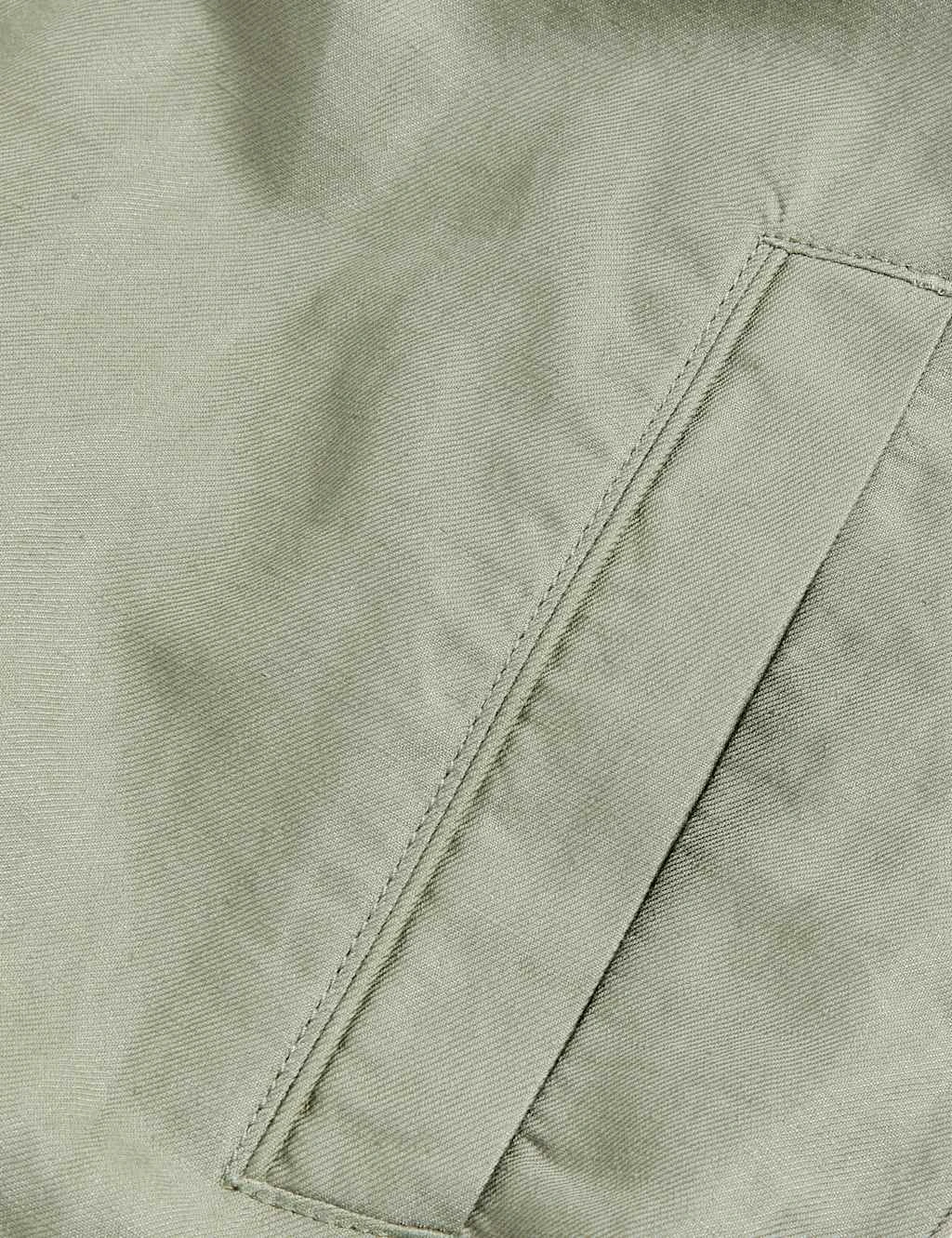 Linen Blend Harrington Jacket 8 Linen Blend Harrington Jacket - Image 8