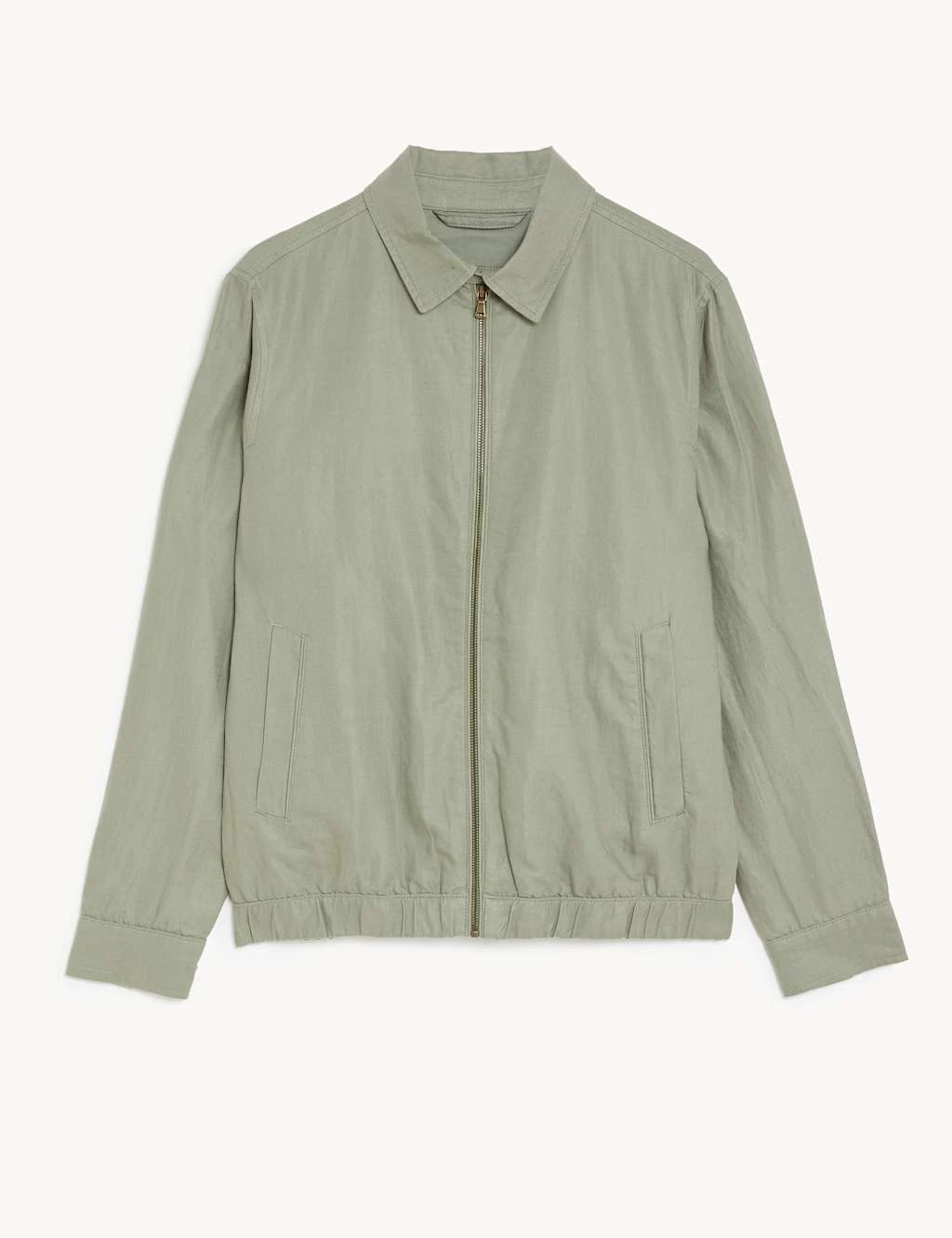 Linen Blend Harrington Jacket 2 Linen Blend Harrington Jacket - Image 2