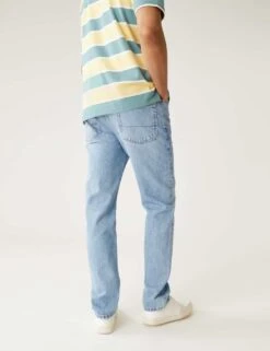 Straight Fit Rigid Vintage Wash Jeans -Marksandspencer Sale Store SD 03 T17 1634M CF X EC 3