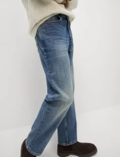 Loose Fit Vintage Wash Jeans