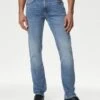 Slim Fit Vintage Wash Stretch Jeans