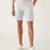 Linen Rich Half-Elasticated Waist Shorts