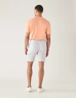 Linen Rich Half-Elasticated Waist Shorts -Marksandspencer Sale Store SD 03 T17 2025M F4 X EC 3