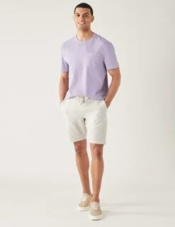 Linen Blend Half-Elasticated Waist Shorts -Marksandspencer Sale Store SD 03 T17 2026M V4 X EC 1