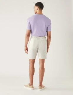 Linen Blend Half-Elasticated Waist Shorts -Marksandspencer Sale Store SD 03 T17 2026M V4 X EC 3
