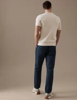 Tapered Fit Linen Blend Trousers -Marksandspencer Sale Store SD 03 T17 5742M F0 X EC 3