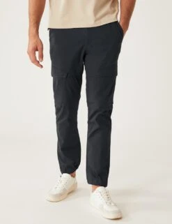 Slim Fit Elasticated Waist Cargo Trousers -Marksandspencer Sale Store SD 03 T17 6116S VP X EC 1