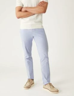Slim Fit Textured Stretch Chinos