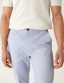 Slim Fit Textured Stretch Chinos -Marksandspencer Sale Store SD 03 T17 6607S O4 X EC 3