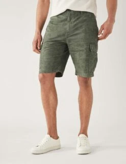 Pure Cotton Printed Cargo Shorts -Marksandspencer Sale Store SD 03 T17 6641M KH X EC 2