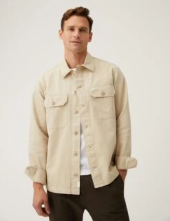 Pure Cotton Utility Overshirt -Marksandspencer Sale Store SD 03 T25 1176M EF X EC 2