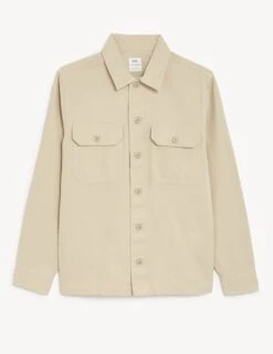 Pure Cotton Utility Overshirt -Marksandspencer Sale Store SD 03 T25 1176M EF X EC 90