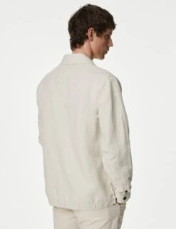 Easy Iron Linen Blend Overshirt -Marksandspencer Sale Store SD 03 T25 1178M V0 X EC 4