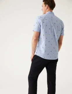 Pure Cotton Print Shirt -Marksandspencer Sale Store SD 03 T25 1181M E4 X EC 4