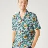 Pure Cotton Floral Revere Shirt -Marksandspencer Sale Store SD 03 T25 2455M E4 X EC 0