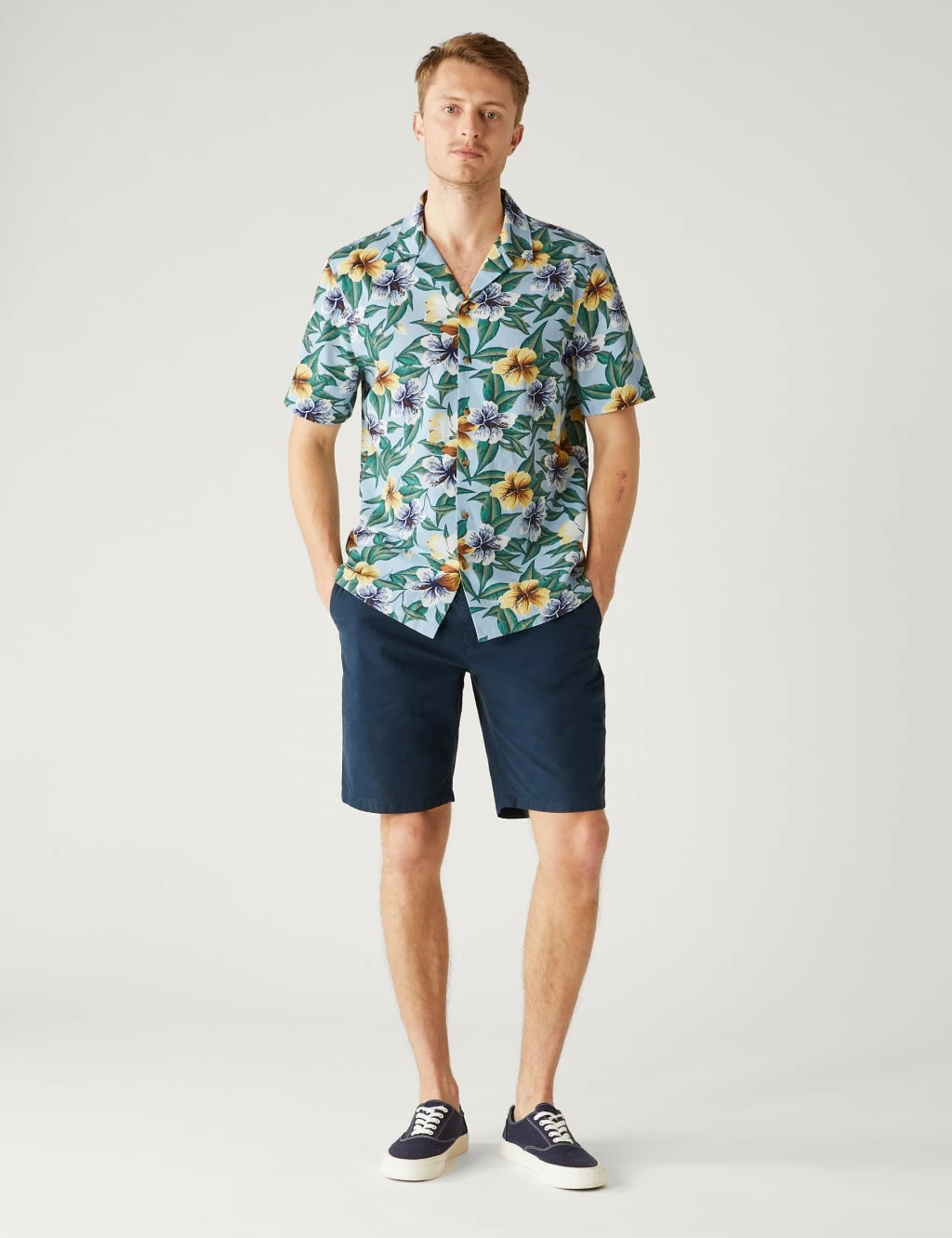 Pure Cotton Floral Revere Shirt 3 Pure Cotton Floral Revere Shirt - Image 3