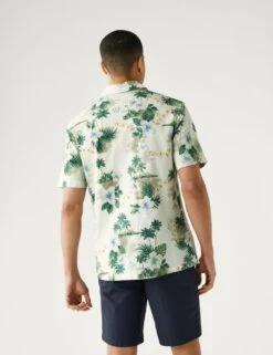 Pure Cotton Hawaiian Shirt -Marksandspencer Sale Store SD 03 T25 2456M NB X EC 3