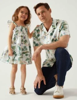 Pure Cotton Hawaiian Shirt -Marksandspencer Sale Store SD 03 T25 2456M NB X EC 4