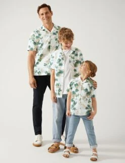 Pure Cotton Hawaiian Shirt -Marksandspencer Sale Store SD 03 T25 2456M NB X EC 5