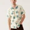 Linen Rich Floral Shirt -Marksandspencer Sale Store SD 03 T25 2460M NB X EC 0