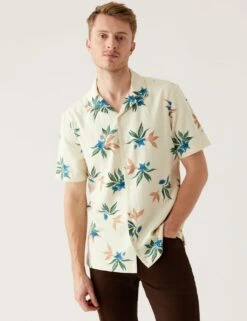 Linen Rich Floral Shirt