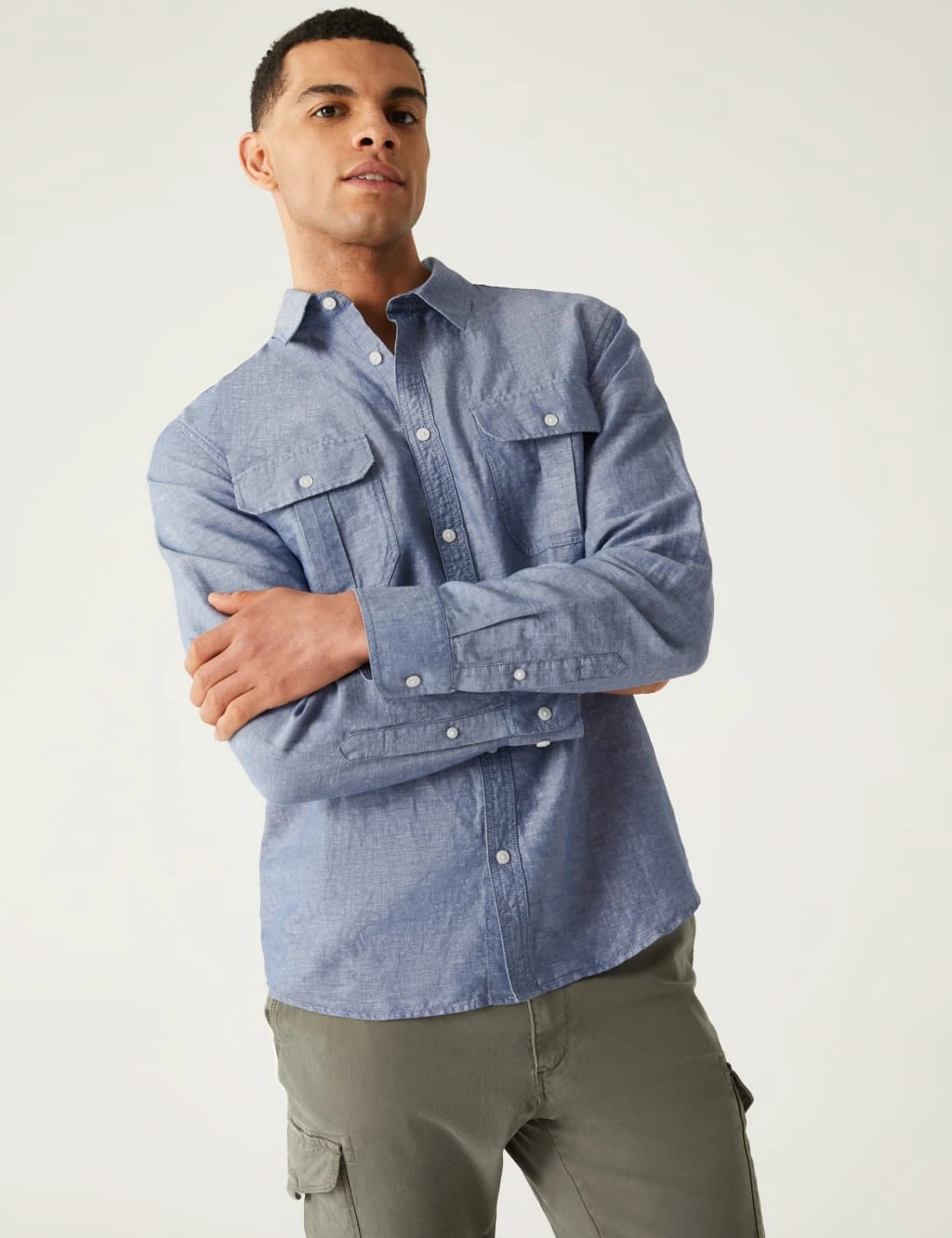 Linen Blend Shirt 3 Linen Blend Shirt - Image 3