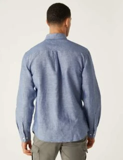 Linen Blend Shirt 8 Linen Blend Shirt -Marksandspencer Sale Store SD 03 T25 2461M SA X EC 2