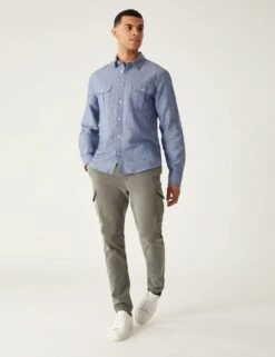 Linen Blend Shirt 9 Linen Blend Shirt -Marksandspencer Sale Store SD 03 T25 2461M SA X EC 3