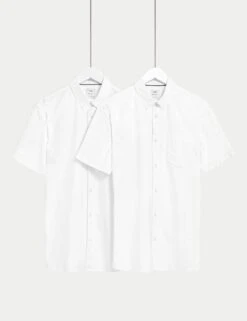2pk Pure Cotton Oxford Shirts