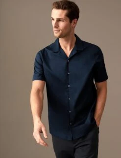 Cotton Rich Revere Shirt -Marksandspencer Sale Store SD 03 T25 4530A F0 X EC 1