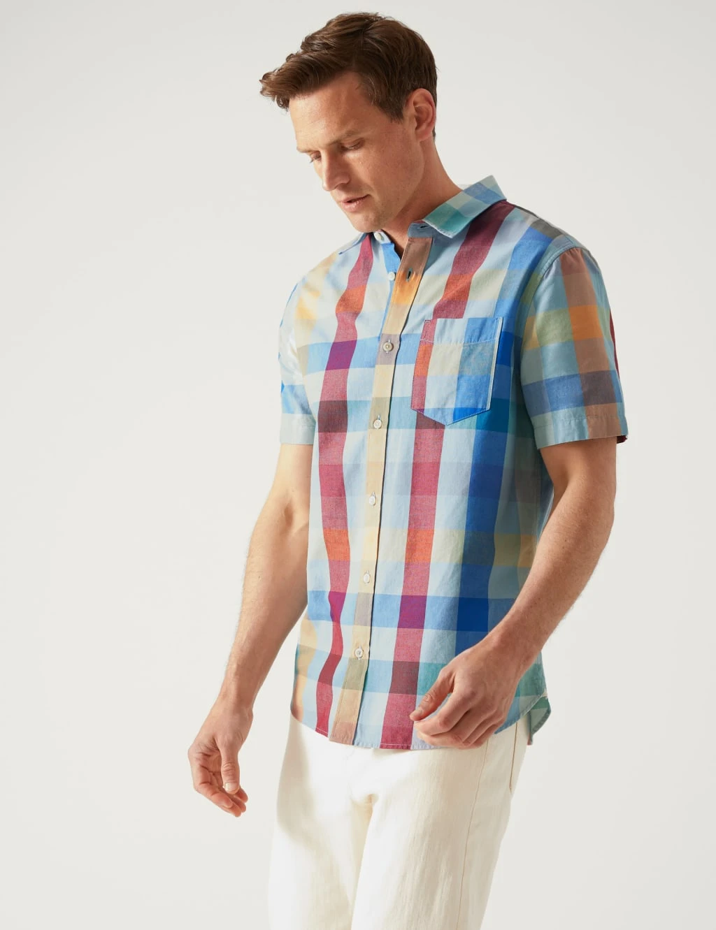 Pure Cotton Check Oxford Shirt 1 Pure Cotton Check Oxford Shirt