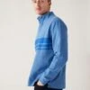 Pure Cotton Striped Funnel Neck Rugby Shirt -Marksandspencer Sale Store SD 03 T28 1240M II X EC 0
