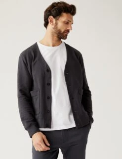 Pure Cotton Jersey Cardigan -Marksandspencer Sale Store SD 03 T28 1410M HL X EC 2