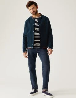 Pure Cotton Jersey Bomber Jacket -Marksandspencer Sale Store SD 03 T28 1420M F3 X EC 1