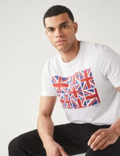 Men's Pure Cotton Coronation T-Shirt -Marksandspencer Sale Store SD 03 T28 1583M Z0 X EC 2
