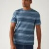 Pure Cotton Double Knit Striped T-Shirt -Marksandspencer Sale Store SD 03 T28 1947M E4 X EC 0
